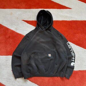 Carhartt Men's Black and Grey Hoodie
